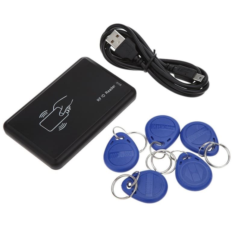 Lector de proximidad (Emulación Teclado) + 5 llaveros proximidad
