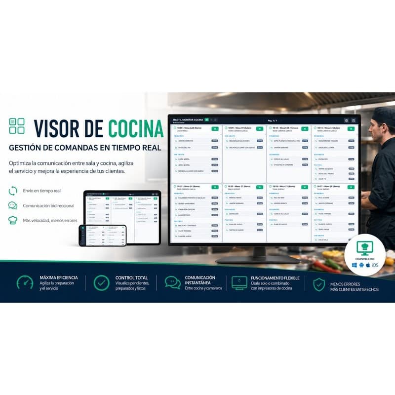 Módulo Monitor de Cocina gratuito con tu versión Líder