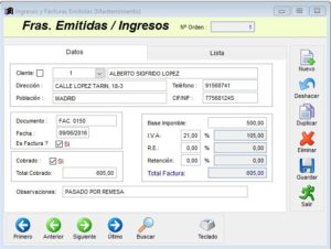 Mantenimiento de Ingresos