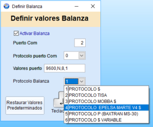 Balanzas COM