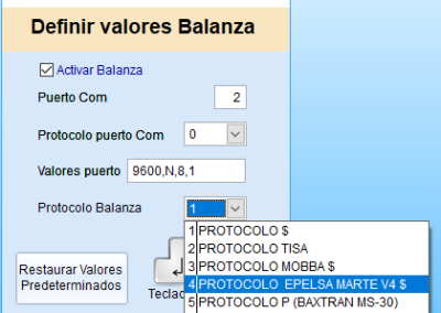 Balanzas COM